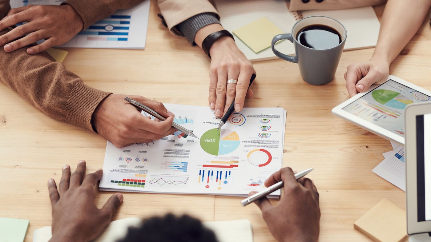 Professional team in a workplace strategy and training session